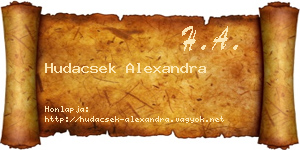 Hudacsek Alexandra névjegykártya